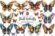 Sugar Skull Butterfly PNG, an Illustration by SinaCreation (Thumbnail 1 of 5)
