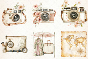 Watercolor Antique Ivory Travel Clip, an Illustration by Libby Wishes (Thumbnail 2 of 6)