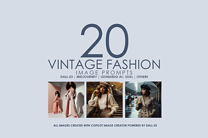 Vintage Fashion Image Prompts, a Person Illustration by Digital Art Creations