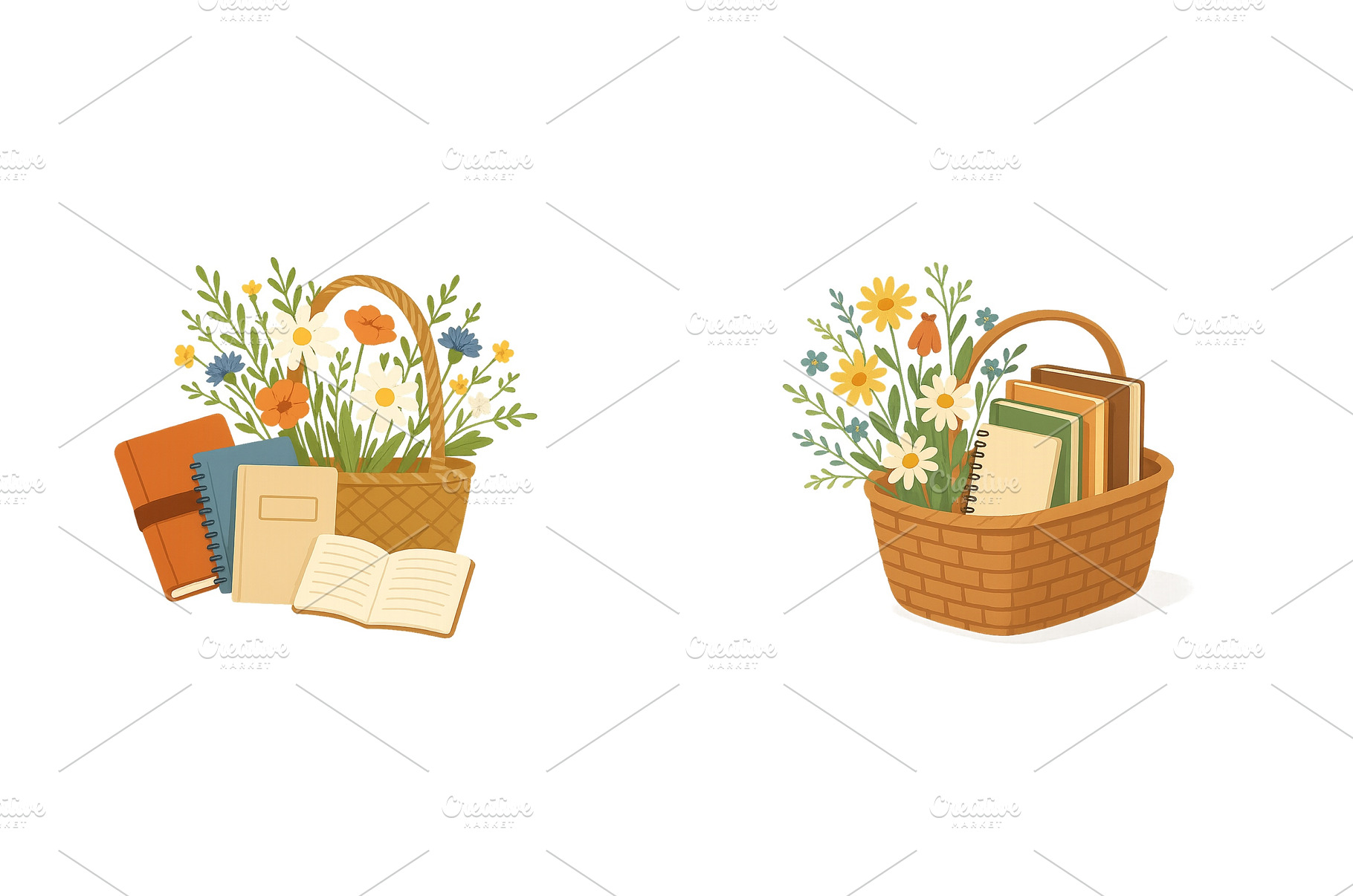 Colorful baskets filled with flowers, an Arts & Entertainment Photo by ZinetroN