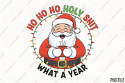 Ho Ho What a Year Santa Christmas, an Illustration by CraftArtStudio (Thumbnail 1 of 4)