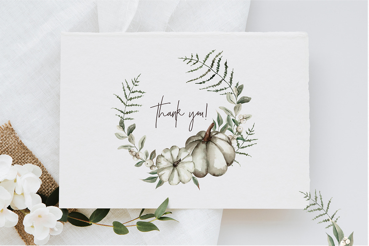 Watercolor Fall Greenery, an Illustration by YuliyaArtGarden (Photo 6 of 10)