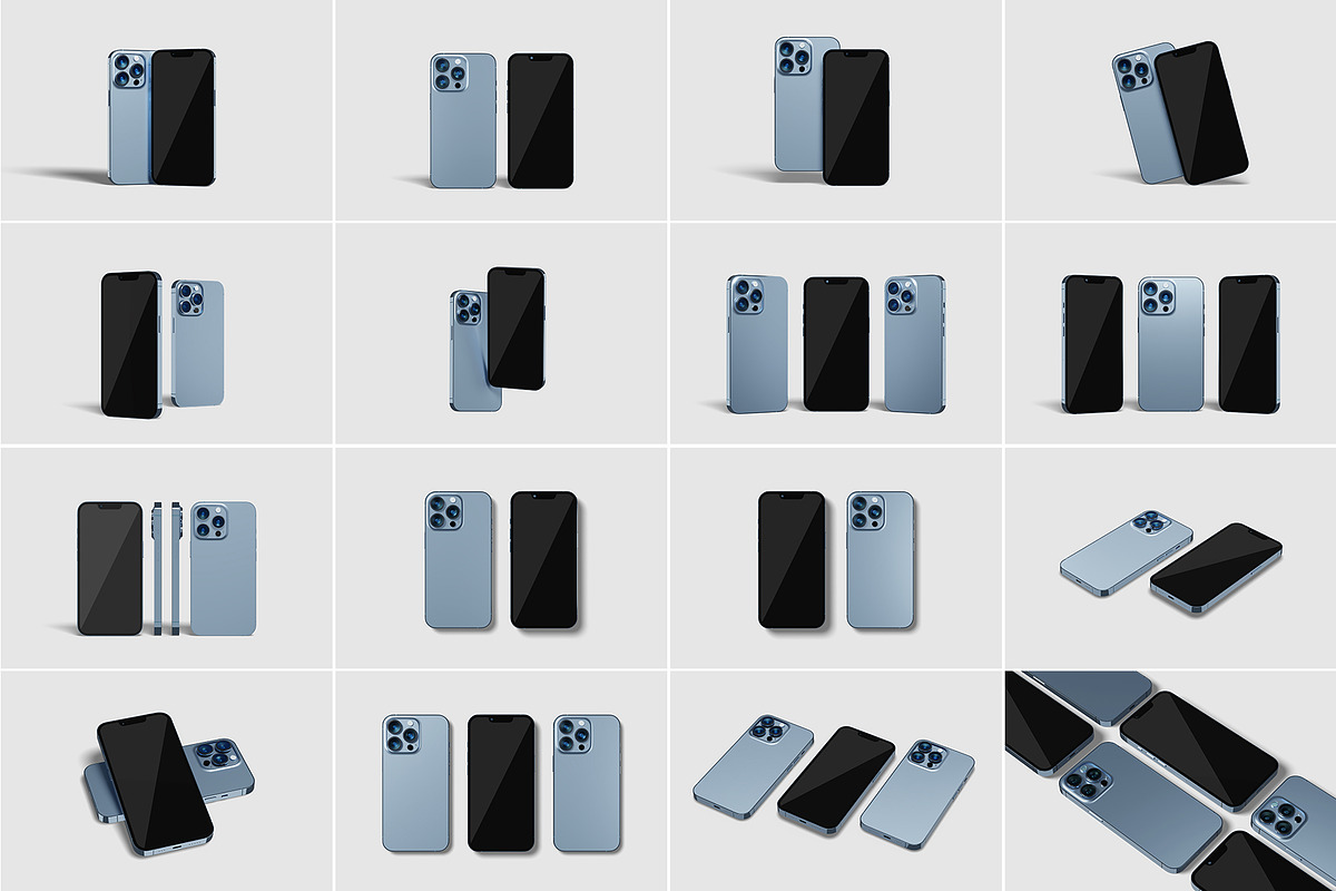 iPhone 13 Pro Max Mockup Bundles, an iPhone Mockup by Graphic Aesthetic (Photo 3 of 22)