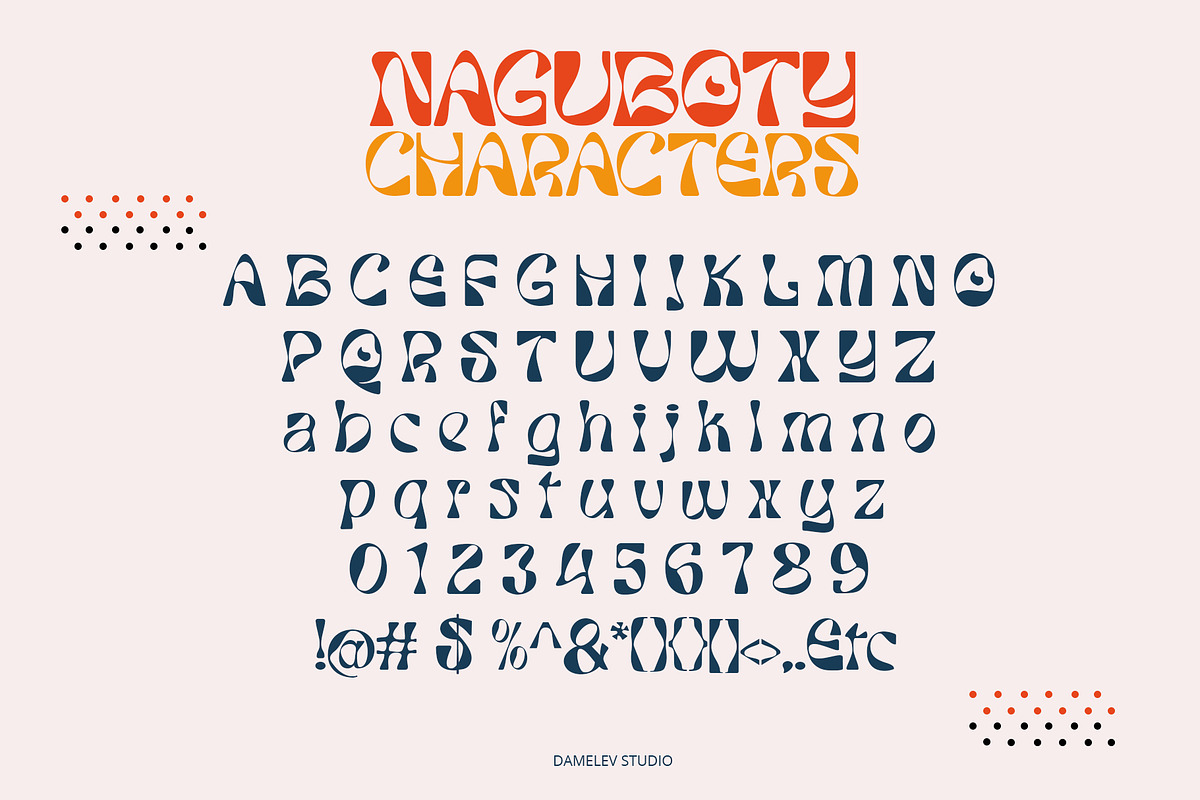 Naguboty Display, a Sans Serif Font by Damelev (Photo 9 of 9)