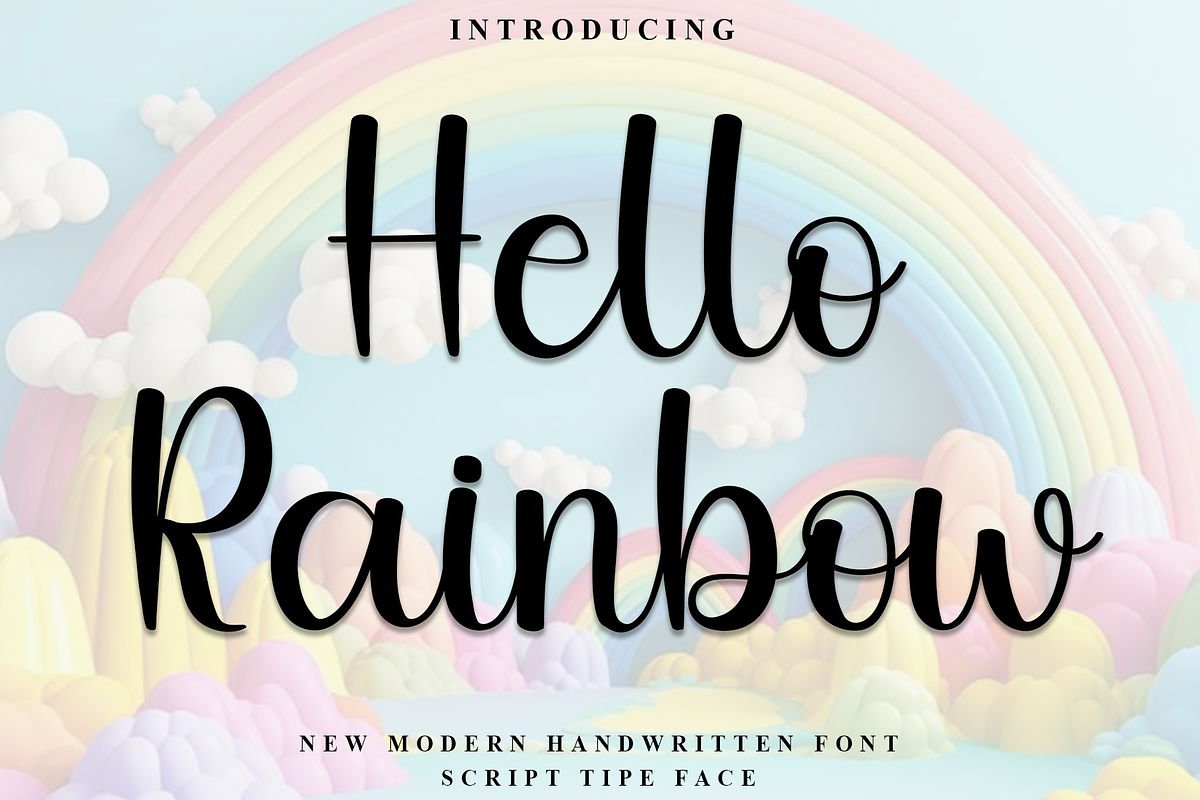 Hello Rainbow, a Handwritten Font by InermediaSTUDIO (Photo 1 of 8)