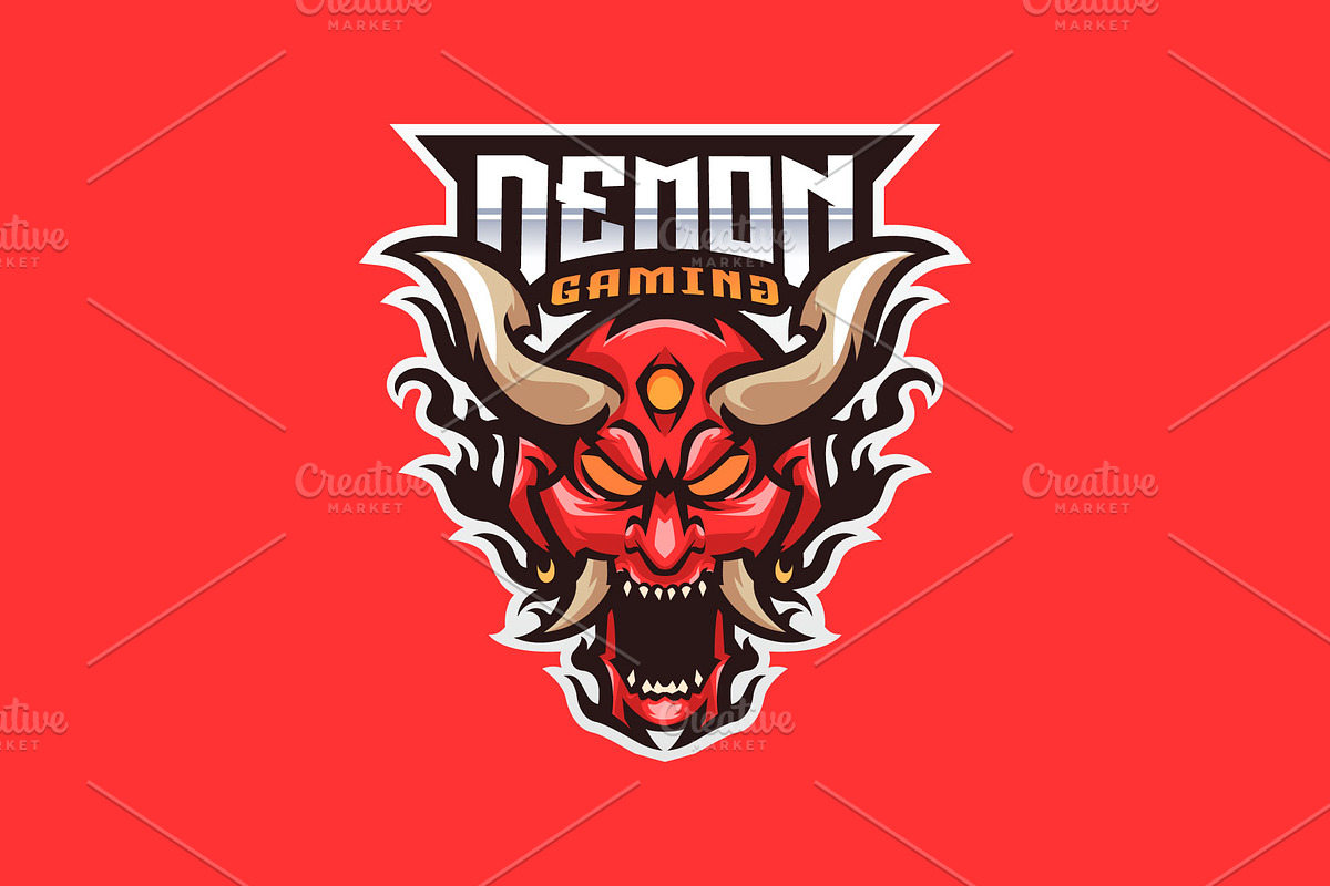 Demon Mascot Esport Logo, a Branding & Logo Template by prps.std (Photo 3 of 3)