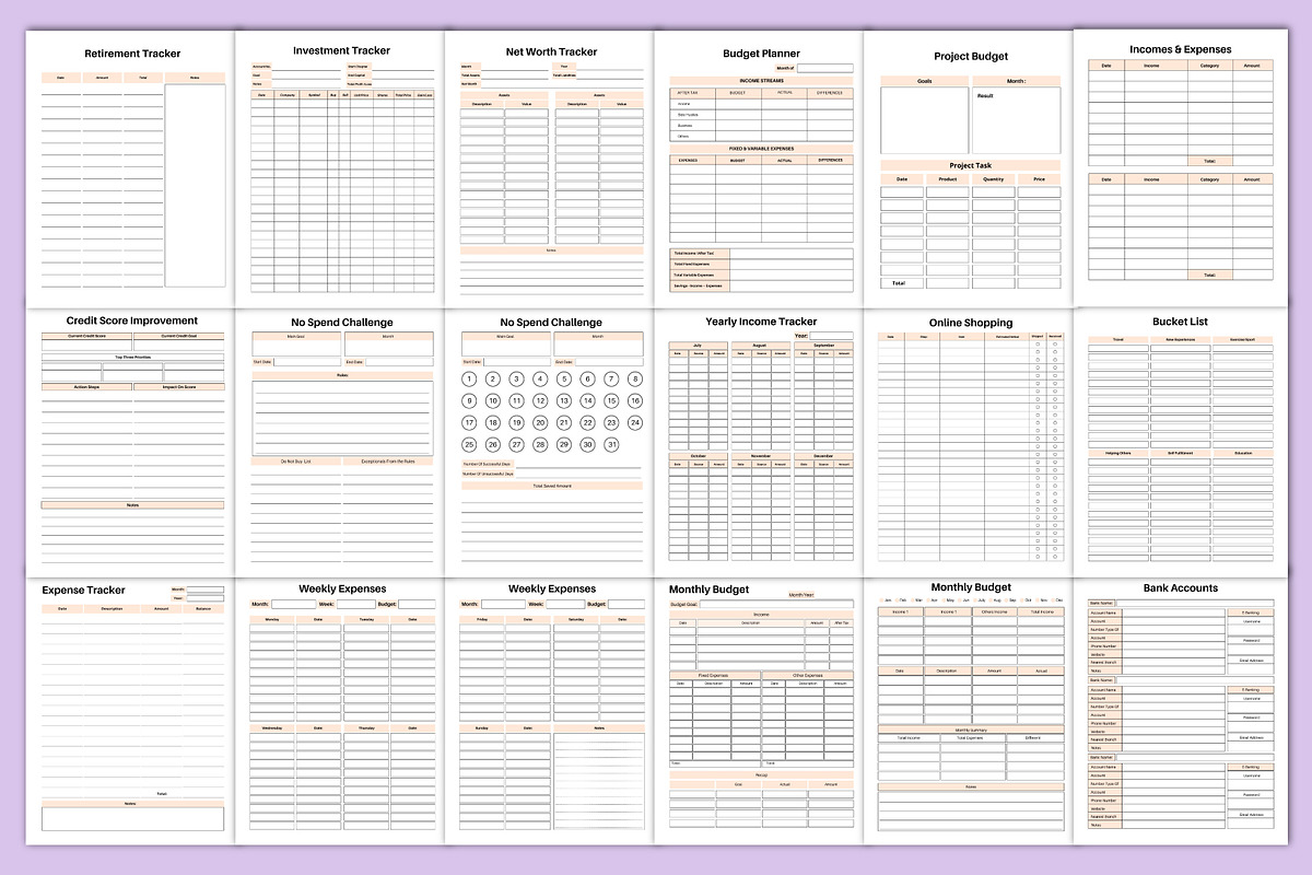 Editable 2025-2026 Budget Planner, a Stationery Template by Designmela01 (Photo 3 of 4)