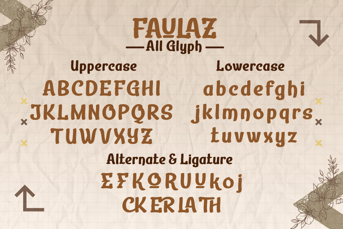 FAULAZ | Handwritten Display, a Sans Serif Font by twinstd (Photo 8 of 10)