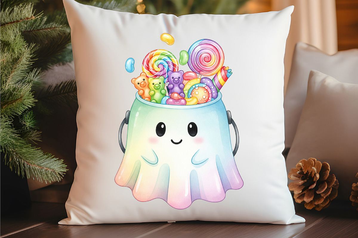 Cute Pastel Spooky Halloween Clipart, an Illustration by Watercolor design (Photo 2 of 6)