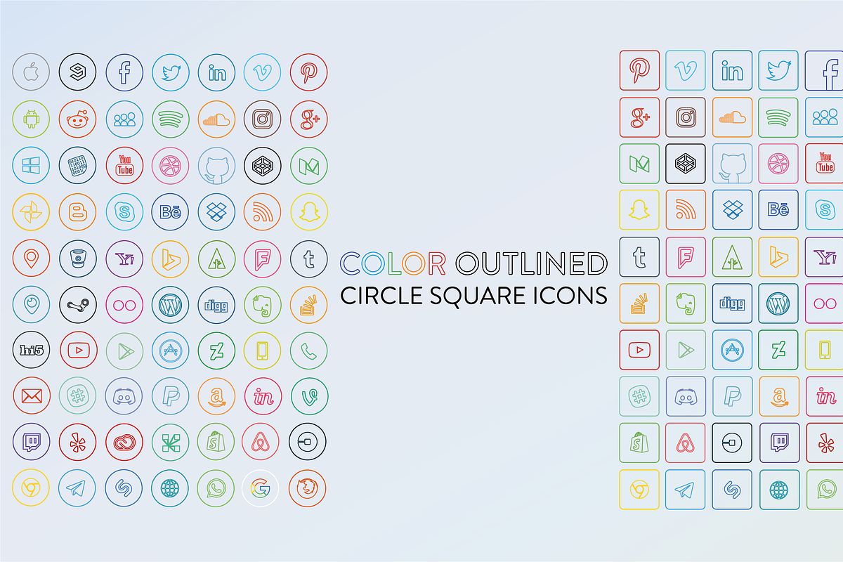 1050 Social Media Icons, a Social Media Template by RobertvanHaaren (Photo 4 of 8)