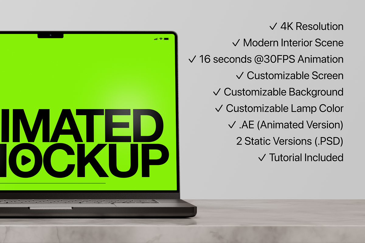 Animated MacBook Pro Mockup | 11, a Device Mockup by Arpit Brandings (Photo 5 of 7)