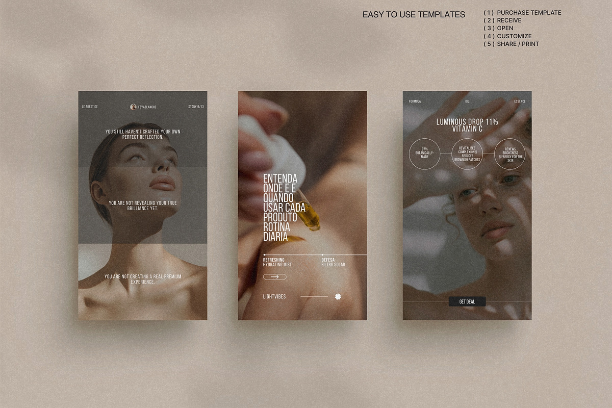 Calm Skincare Story Canva Design preview 4