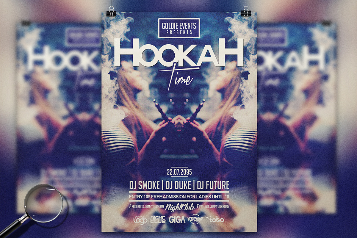 12 Hookah Flyers | Premium Bundle, a Flyer Template by GIGA-TEMPLATE (Photo 4 of 13)
