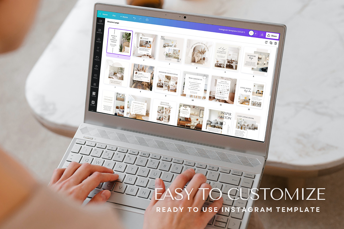 Interior Design Instagram Posts, a Social Media Template by ShopRShop (Photo 8 of 9)