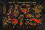Mertens + Traditional Tattoo Extras, a Serif Font by goodsbyfloyd (Thumbnail 7 of 12)