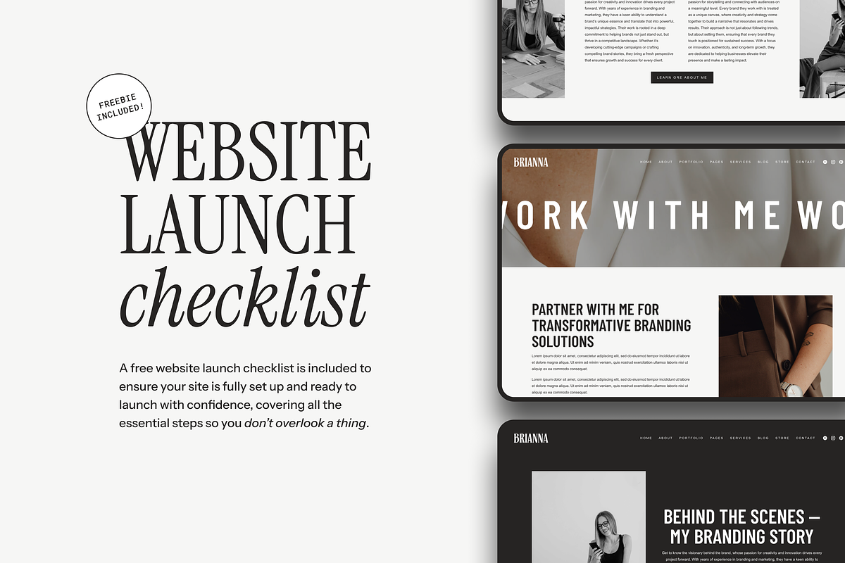 Brianna Wordpress Theme, a WordPress Template by The Cherie Studio (Photo 6 of 6)