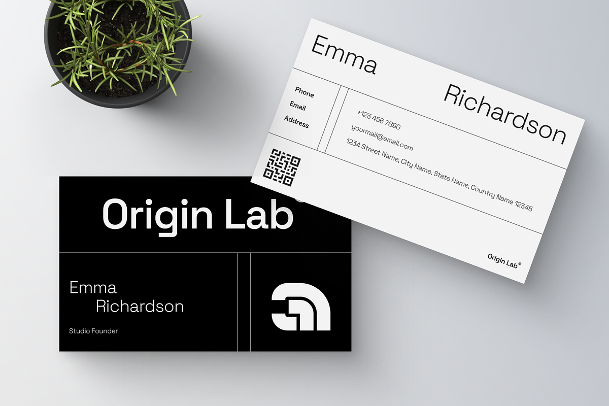 Monochrome Business Card, a Business Card Template by Annora Studio (Photo 6 of 6)