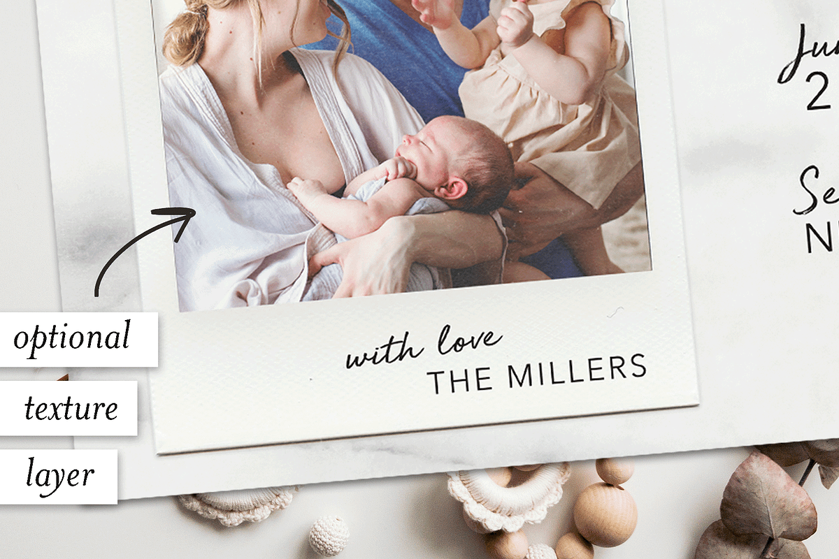 Modern Baby Announcement Template II, a Card Template by Ashley Alexandra Design (Photo 4 of 5)