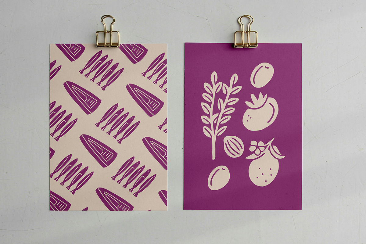 Cozy Cooking Linocut Bundle, an Illustration by ClayStudio