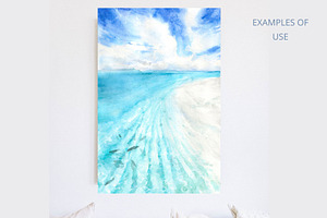 Watercolor Tropical Seascapes