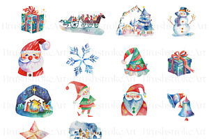 Watercolor Christmas Clipart, Cozy