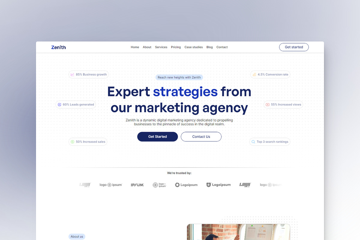 Zenith - Marketing Agency Template, a Landing Page Template by THdesign (Photo 1 of 4)