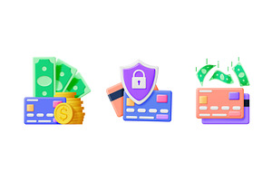 Money and credit card assets 3d icon, a Finance Illustration by Abscent