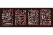 Aztec ornaments backgrounds set, a Decorative Illustration by PaperTrident (Thumbnail 3 of 15)
