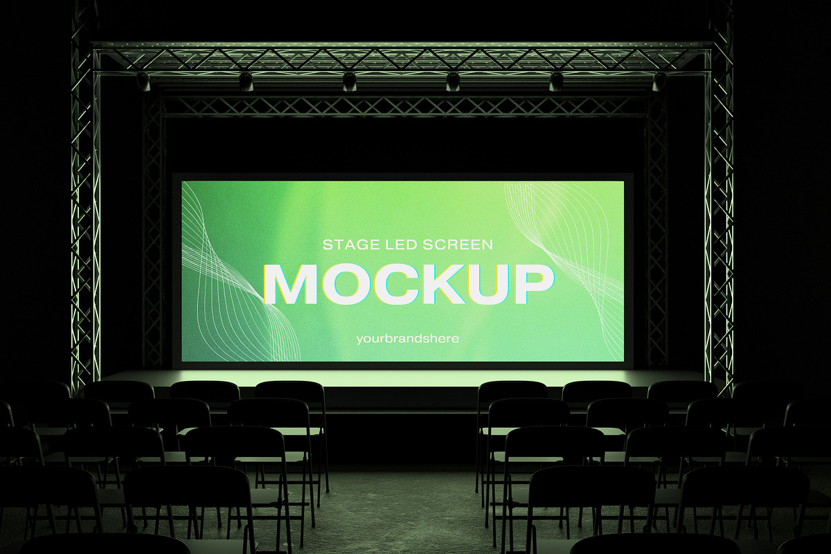 Stage LED Mockup, an Advertising Mockup by Izdihaar_Studio (Photo 1 of 2)