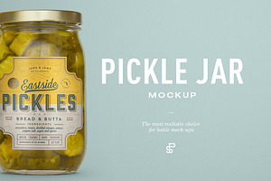 Pickle Jar Mockup, a Packaging Mockup by Palm Street Creative