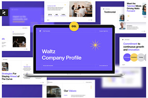 Purple Company Profile Google Slides