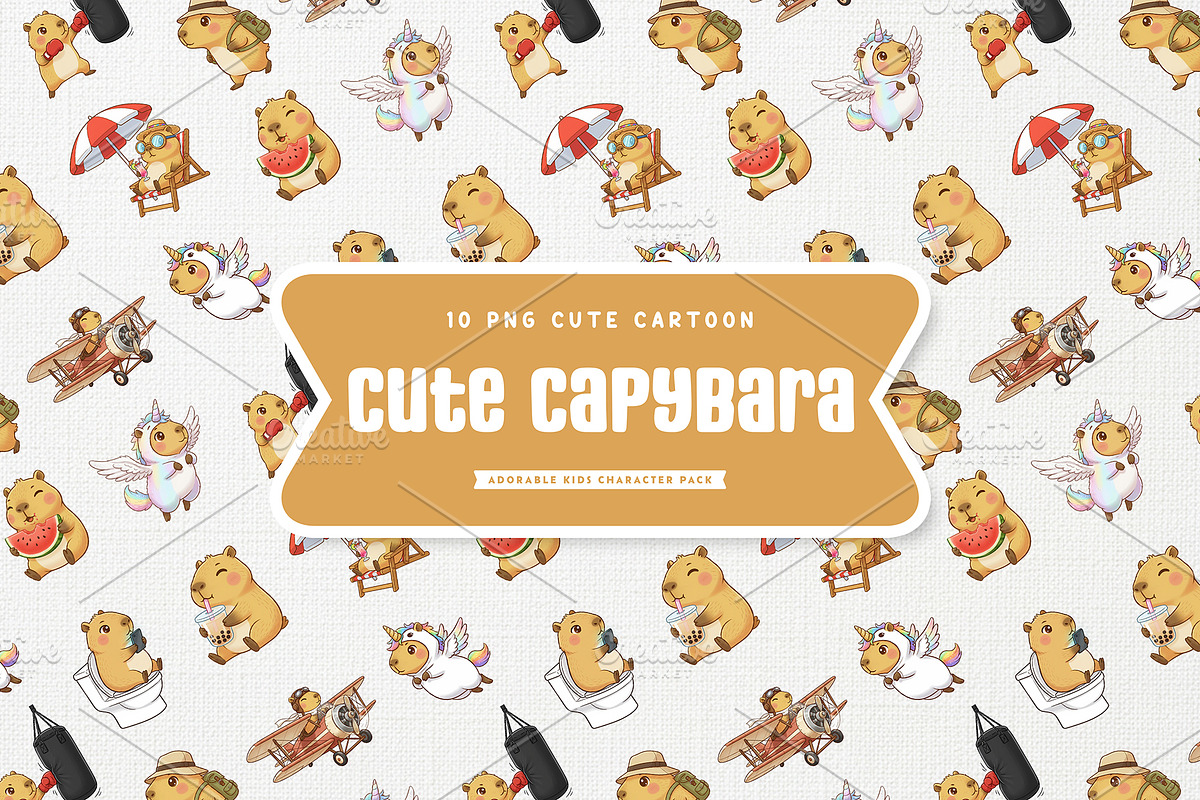 Cute Capybara Kids-Friendly, an Animal Illustration by Gohsantosa (Photo 3 of 4)