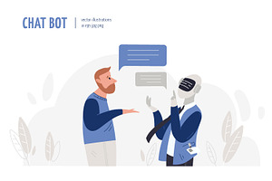 Chat bot concept, a Person Illustration by Good Studio