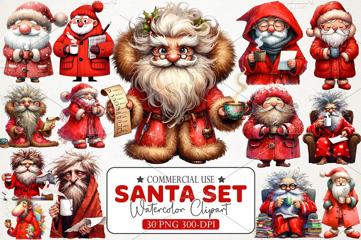 Santa Clipart, an Illustration by RobertsArt (Photo 1 of 7)