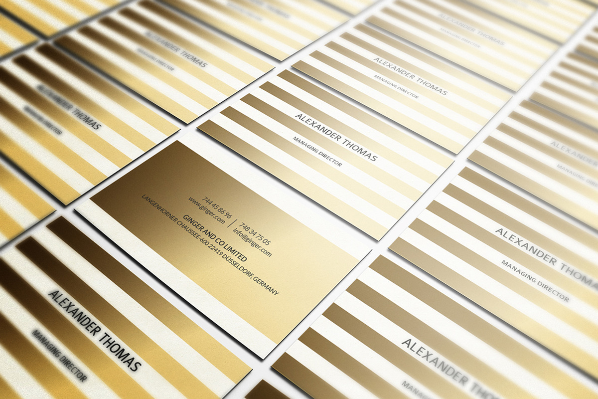 Minimal Gold Business Card, a Business Card Template by Marvel (Photo 3 of 5)