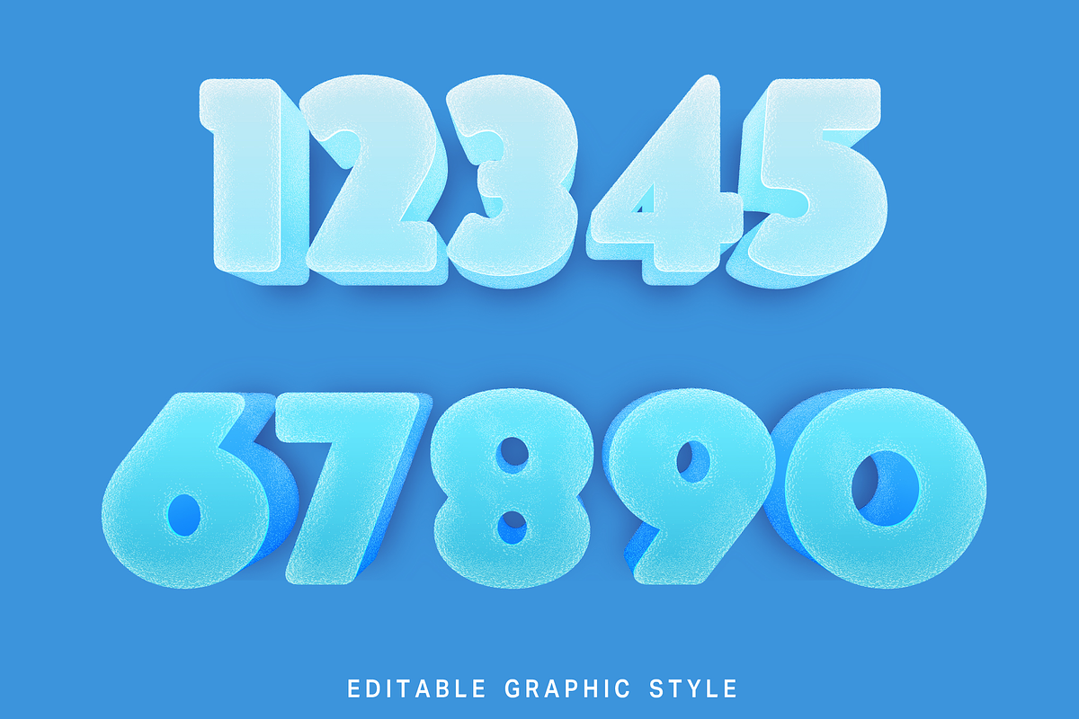 Winter Ice Bold 3D Text Effect preview 2