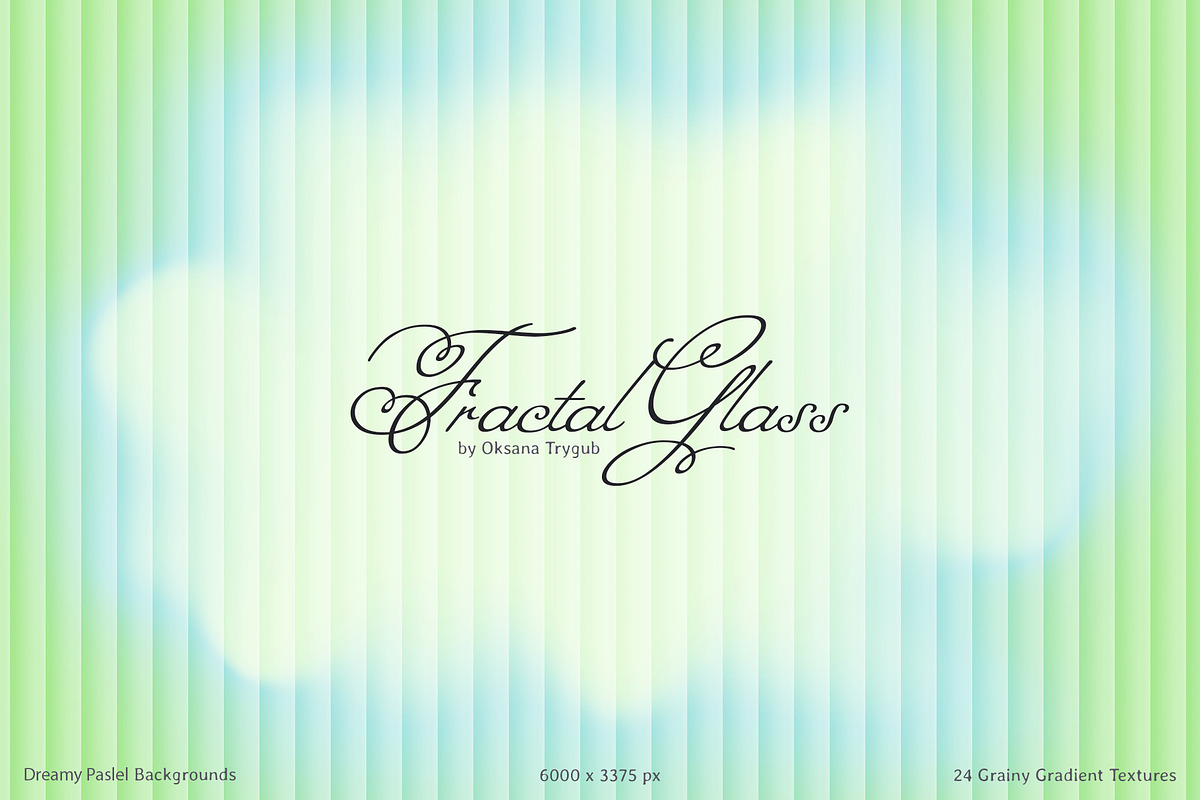 Pastel Fractal Glass Gradients Pack, a Texture Graphic by Oksana Trygub (Photo 1 of 15)