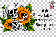 Skeleton Hugging Sunflower PNG, a Graphic by Clipart Bloom (Thumbnail 10 of 12)