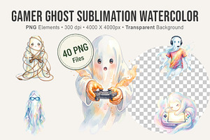Gamer Ghost Sublimation Bundle, an Illustration by Artnoy