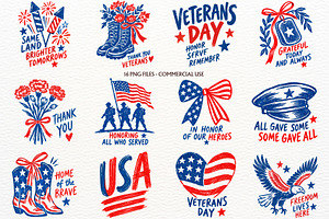Veterans Day Clipart USA Patriotic
