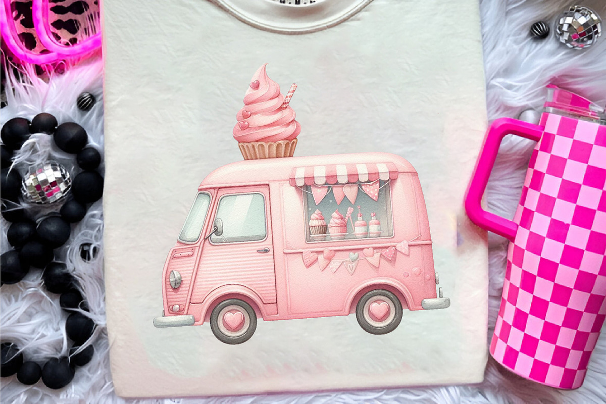 Summer Ice Cream Truck Clipart, an Illustration by CreationArt (Photo 4 of 9)