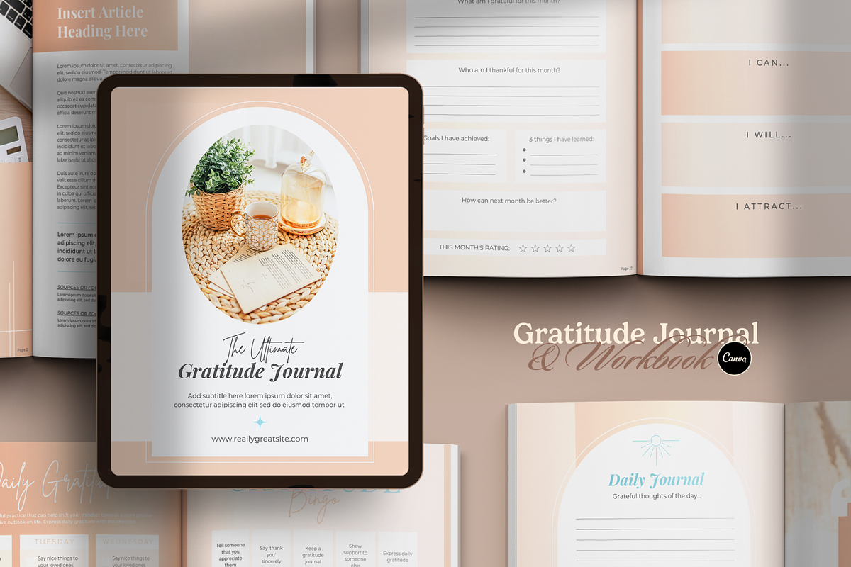 Gratitude Journal, a Stationery Template by Creatif Foundry (Photo 1 of 7)