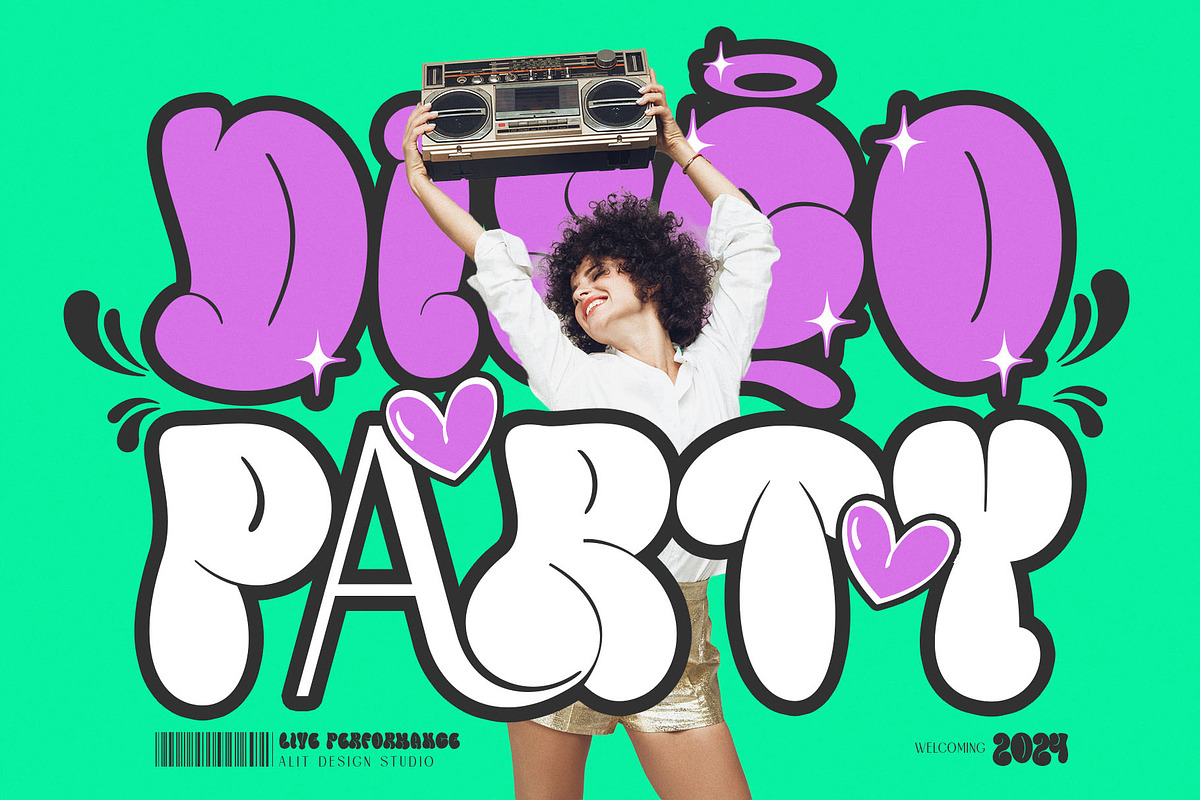 Mamboo Bubble Mix Graffiti Font, a Sans Serif Font by alit design (Photo 2 of 20)