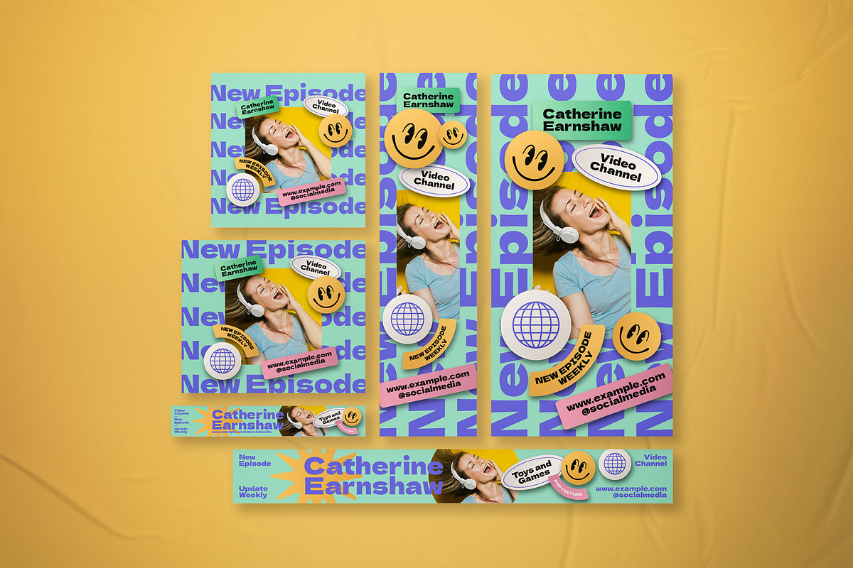 Soft Pop Web Banner Set, a Templates & Theme by The Good Store (Photo 1 of 2)