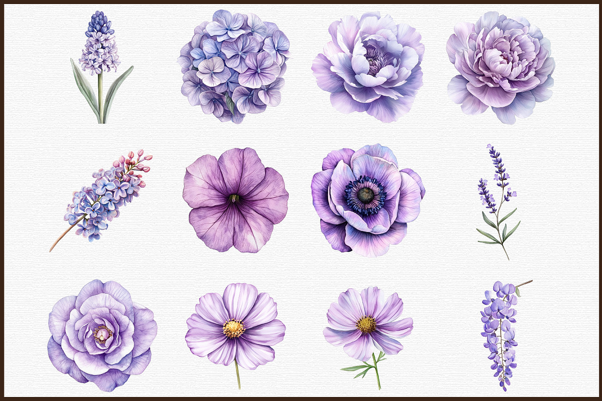 Purple Flowers Png - Light Purple Fl, an Illustration by Sublimation Artist (Photo 3 of 6)