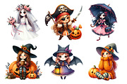 Halloween Girl Clipart, an Illustration by Daily.Designs (Thumbnail 4 of 5)