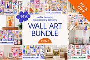 Wall Art Bundle | 449 Vector Posters, an Object Graphic by ArtFM (Thumbnail 1 of 37)