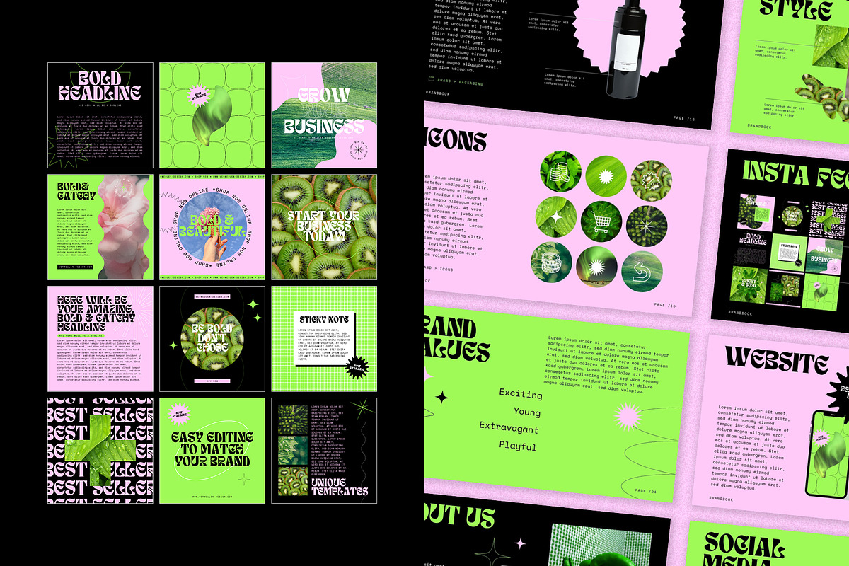Branding Bundle Kit CANVA Bold, a Branding & Logo Template by Vermeulen Design Studio (Photo 3 of 6)