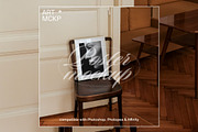 Art frame on a chair interior mockup, a Merchandise Mockup by MCKP*ME (Thumbnail 2 of 3)