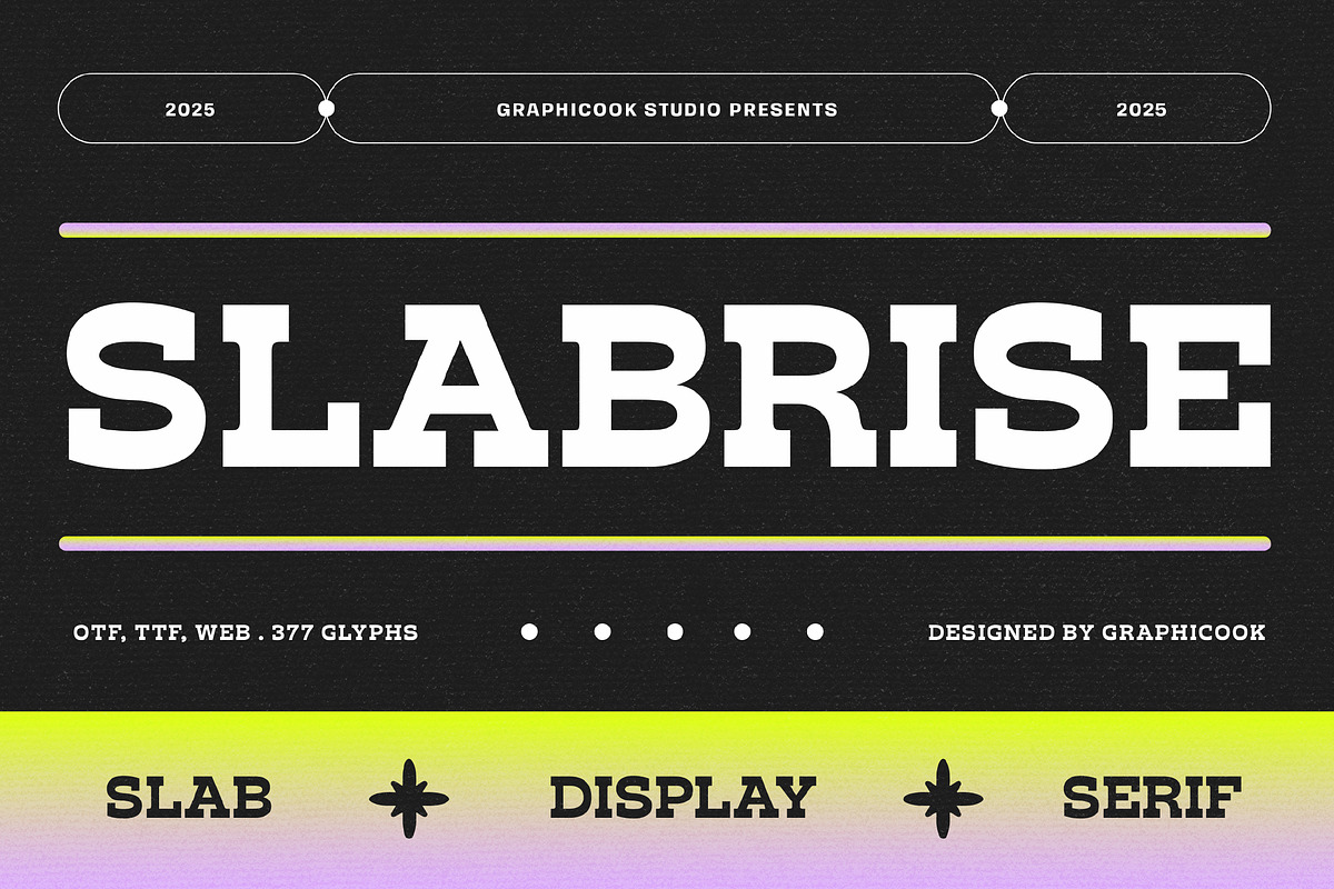 Slabrise, a Slab Serif Font by graphicook (Photo 1 of 10)